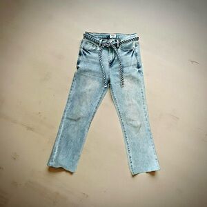 NWOT Kensie High Rise Flare Ankle Jeans with Belt